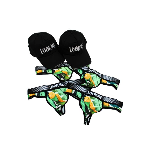 Pack 4 Strings Homme LM2402-57BIR LOOKME + 2 Casquettes Offertes